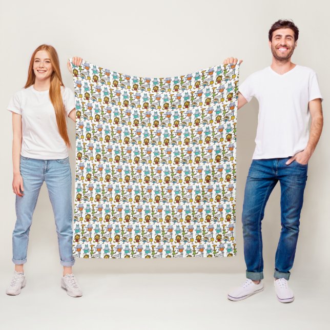 Couverture Polaire Gymnase Jungle Exercice Animaux (En situation)