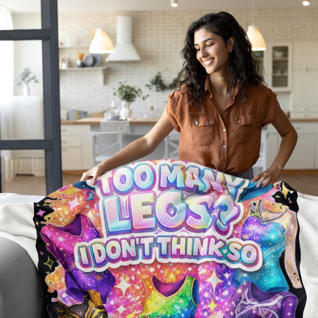 Couverture Polaire Gymnastics Girl Too Many Leos? I Don't Think So (Créateur téléchargé)