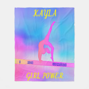 COUVERTURE POLAIRE GYMNASTICS GYMNAST FLEECE BLANKET PERSONNALISÉ!