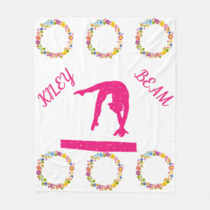COUVERTURE POLAIRE GYMNASTICS GYMNAST FLEECE BLANKET PERSONNALISÉ!