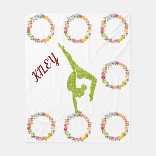 COUVERTURE POLAIRE GYMNASTICS GYMNAST FLEECE BLANKET PERSONNALISÉ!