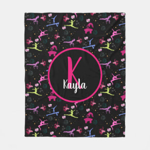 Couverture Polaire Gymnastique amusant Imprimer Monogramme