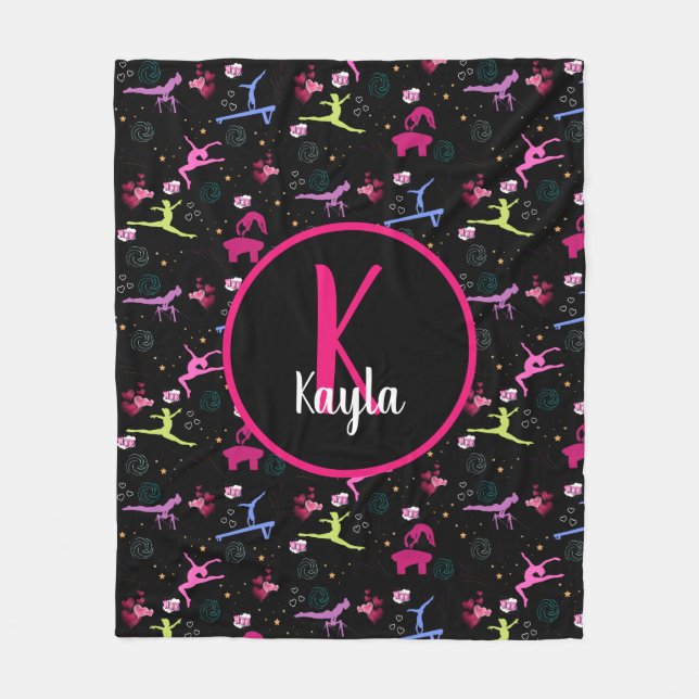 Couverture Polaire Gymnastique amusant Imprimer Monogramme (Devant)