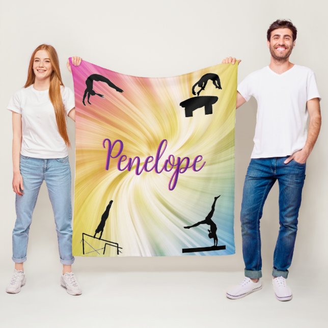 Couverture Polaire Gymnastique arc-en-ciel (En situation)