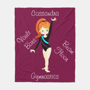 Couverture Polaire Gymnastique Cheveux de gingembre, Yeux verts, Lion