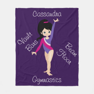 Couverture Polaire Gymnastique Cheveux noirs, Yeux Bleus, Léotard Vio