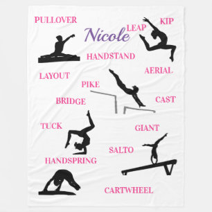 Couverture Polaire Gymnastique Compétences Typographie