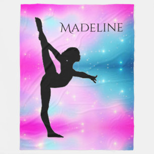 Couverture Polaire Gymnastique Danse ou Gradient de joie avec son nom