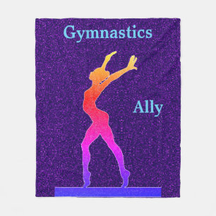 Couverture Polaire Gymnastique Girls Purple Sparkle Fleece Blanket