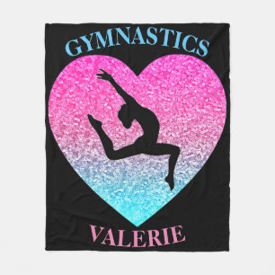 Couverture Polaire Gymnastique Leap Fleece Blanket avec nom