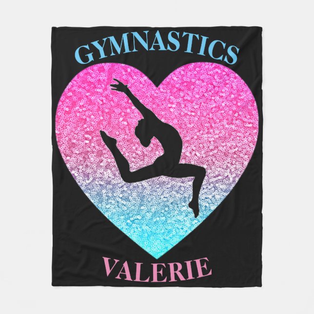 Couverture Polaire Gymnastique Leap Fleece Blanket avec nom (Devant)