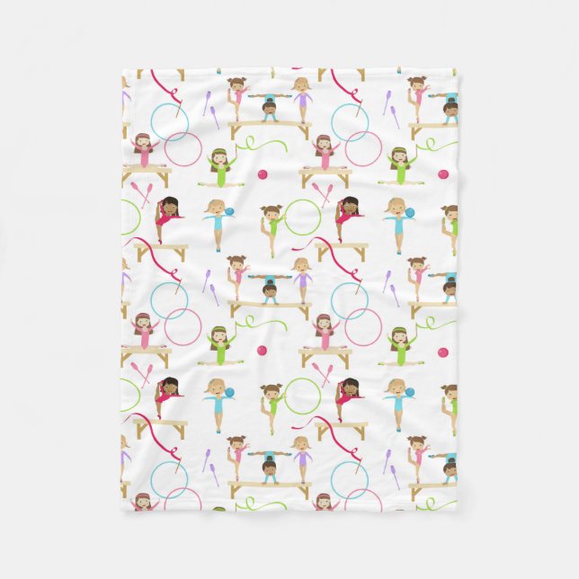 Couverture Polaire Gymnastique multicolore mignonne Motif pour enfant (Devant)