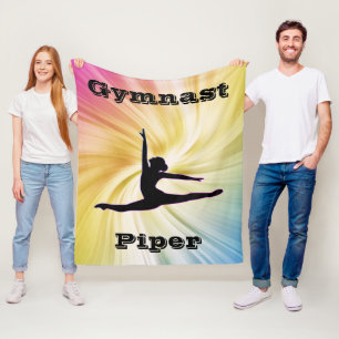 Couverture Polaire Gymnastique personnalisée Rainbow Swirl