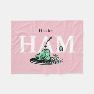 Couverture Polaire "H pour JAMBON" Conception de l'alphabet