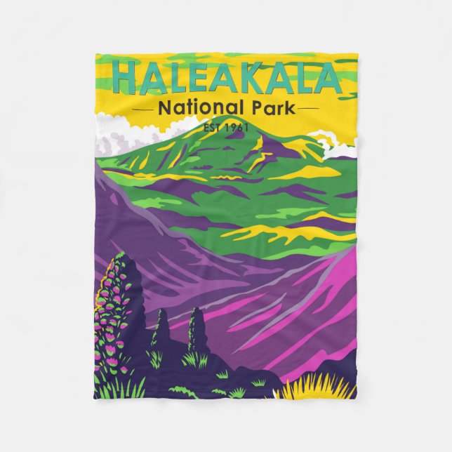 Couverture Polaire Haleakala National Park Hawaii Vintage (Devant)