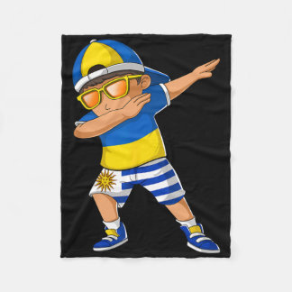 Couverture Polaire Half Ukrainian Uruguayan Boy Ukraine Uruguay Flag 