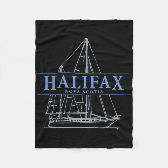 Couverture Polaire Halifax Nova Scotia Vintage Sailboat Design  (Devant)