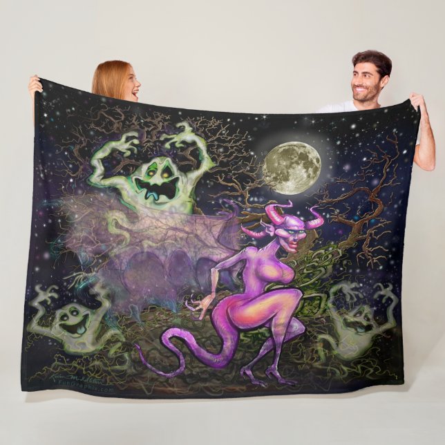 Couverture Polaire Halloween (En situation)