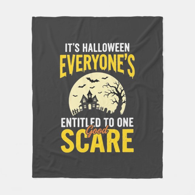 Couverture Polaire Halloween à tous droit à une conception de frayeur (Devant)