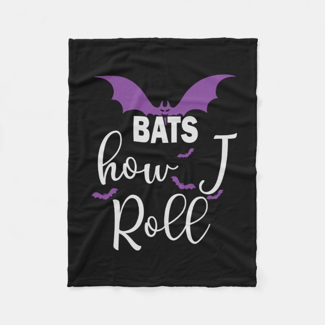 Couverture Polaire Halloween Bats How I Roll Birthday (Devant)