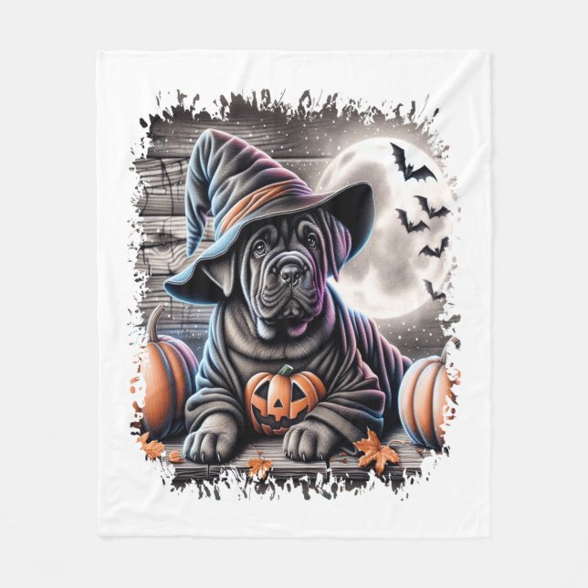 Couverture Polaire Halloween Canne Corso Dog (Devant)