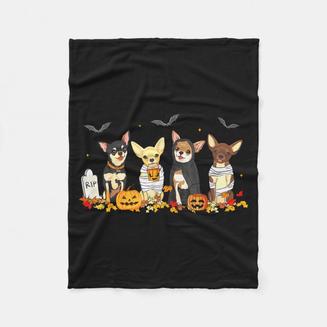 Couverture Polaire Halloween Chihuahua Ghost Soky Chihuahua Lovers Do (Devant)