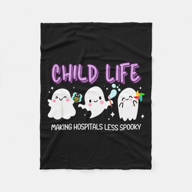 Couverture Polaire Halloween Child Life Specialist, Fall Child Life S (Devant)