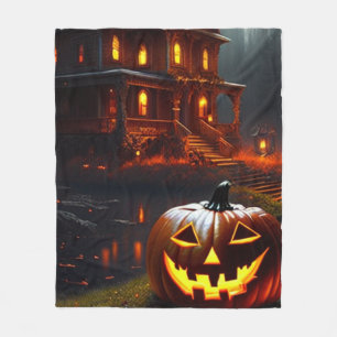 Couverture Polaire Halloween/Citrouille/Automne