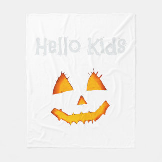 Couverture Polaire Halloween Citrouille Funny Hello Kids
