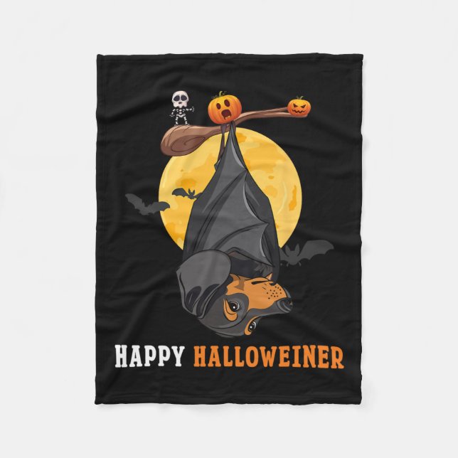 Couverture Polaire Halloween citrouille Pour Les Femmes &amp; Bat Sau (Devant)