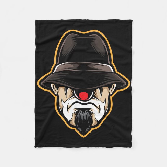 Couverture Polaire Halloween Clown Cholo Gangster (Devant)