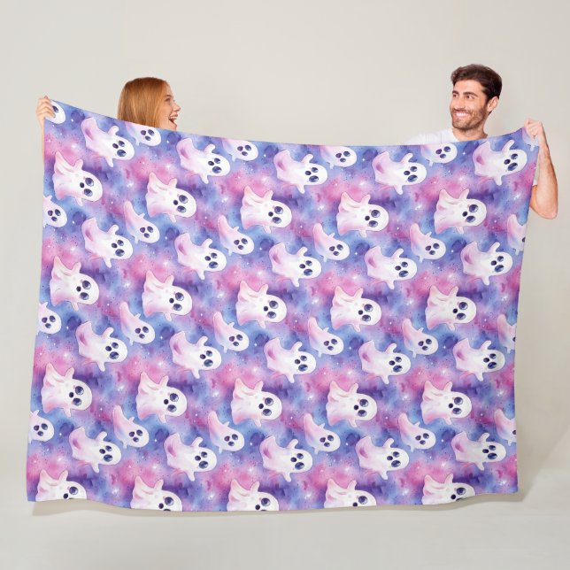 Couverture Polaire Halloween coloré Fantôme funky (En situation)