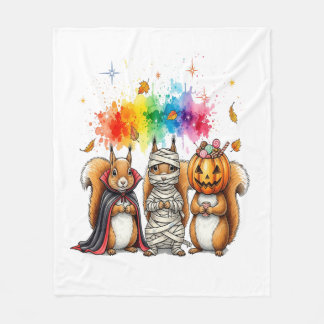 Couverture Polaire Halloween Cute Squirrels Costume