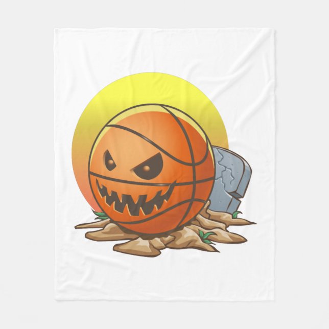 Couverture Polaire Halloween de basket-ball (Devant)