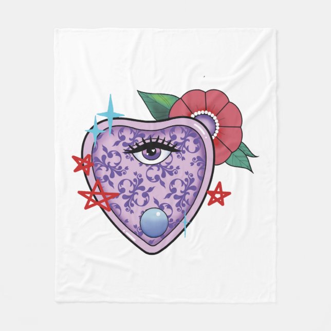 Couverture Polaire Halloween des yeux (Devant)