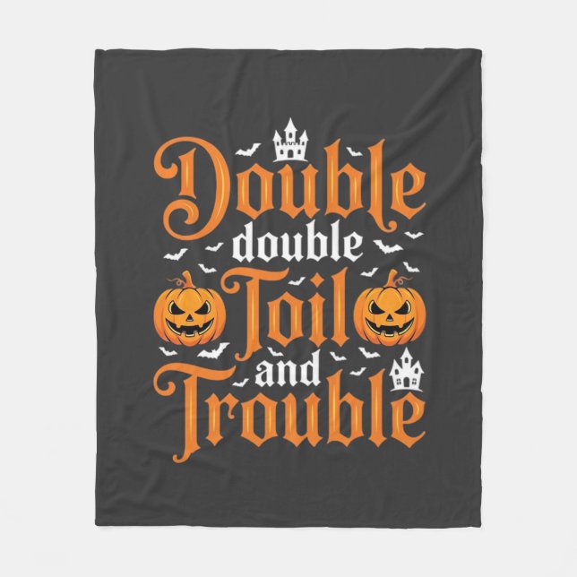 Couverture Polaire Halloween Double Double Toil and Trouble_1 (Devant)