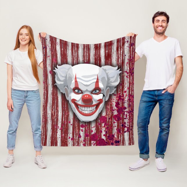 Couverture Polaire Halloween du Carnaval de Clown déplaisant (En situation)