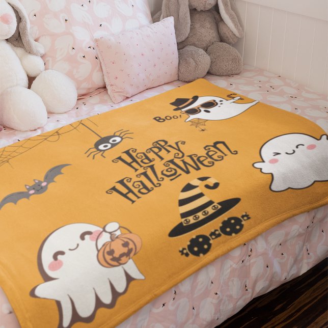 Couverture Polaire Halloween Éffrayante et mignonne (Créateur téléchargé)