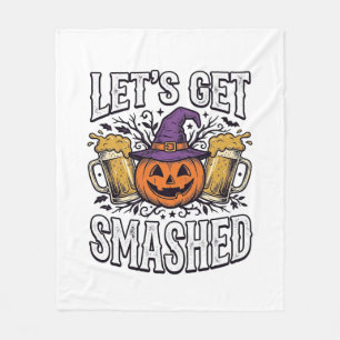 Couverture Polaire Halloween Faisons-nous Écraser Bière de Citrouille