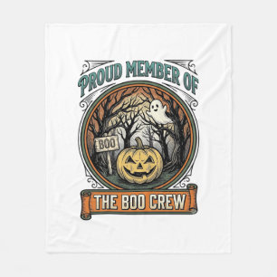 Couverture Polaire Halloween Fantôme Membre Fier Équipage Boo Vintage