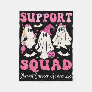 Couverture Polaire Halloween Ghost Pink Witch Casquette soutien Squad