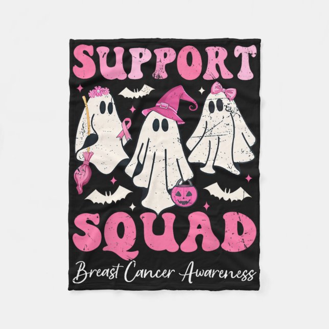 Couverture Polaire Halloween Ghost Pink Witch Casquette soutien Squad (Devant)