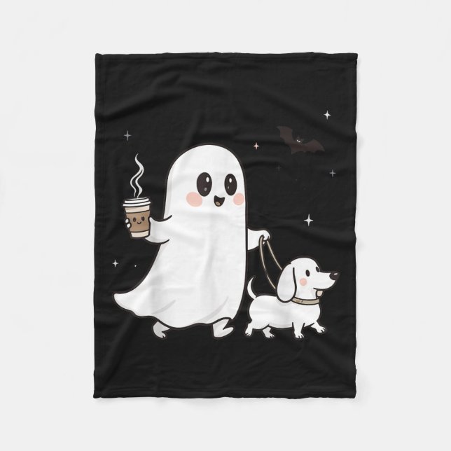 Couverture Polaire Halloween Ghost Walking Dog Soky Season Halloween  (Devant)