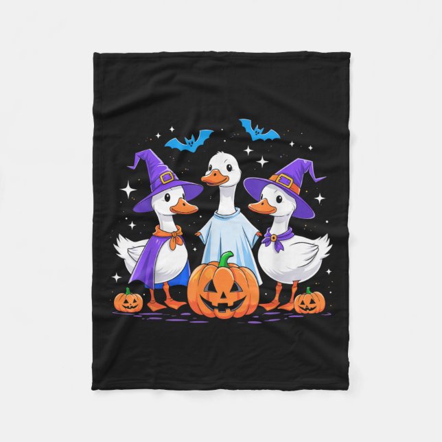 Couverture Polaire Halloween Goose Ghost Pumpkin Witch Costume Soky F (Devant)