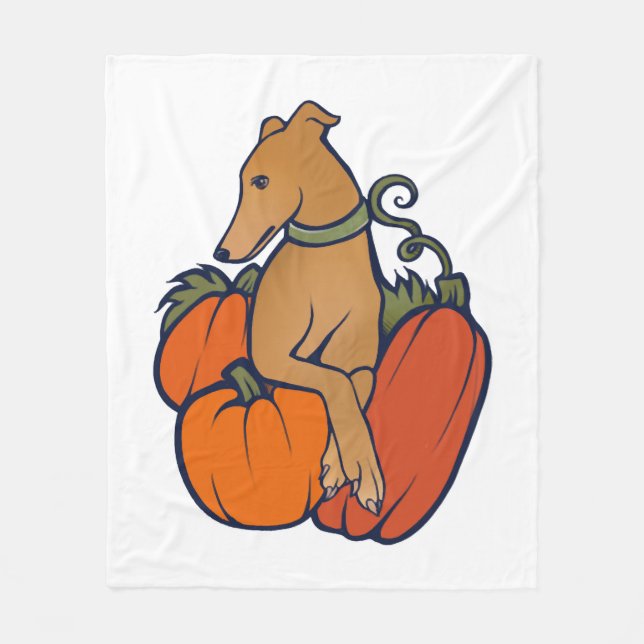 Couverture Polaire halloween greyhound (Devant)