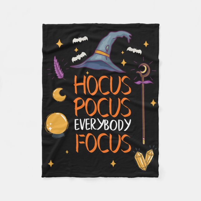 Couverture Polaire Halloween Hocuss Pocus Tout le monde Focus Enseign (Devant)