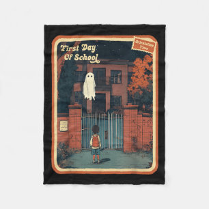 Couverture Polaire Halloween Horreur Rétro Vintage Premier Jour d'Éco