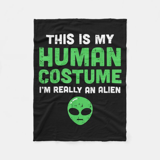 Couverture Polaire Halloween Human Costume Im Alien Funny Men Women K (Devant)