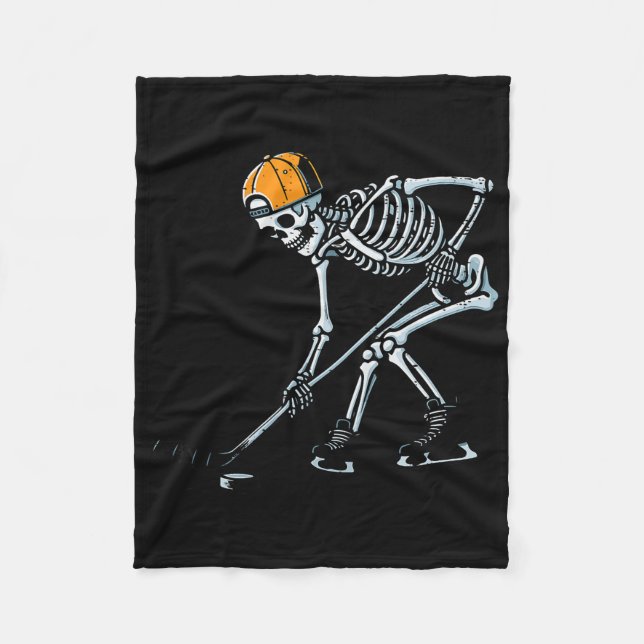 Couverture Polaire Halloween Ice Hockey Skeleton Costume Boys Kids Yo (Devant)