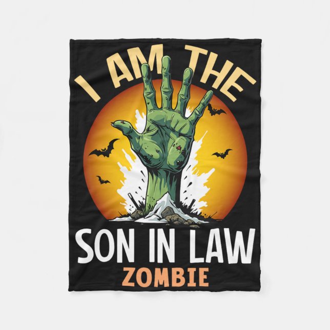 Couverture Polaire Halloween jumeler le fils dans la loi Zombie costu (Devant)